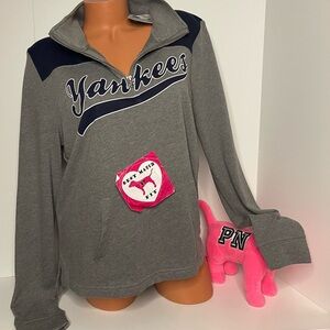 Victoria’s Secret PINK XS S M L MLB New York Yankees Quarter Zip Sweatshirt